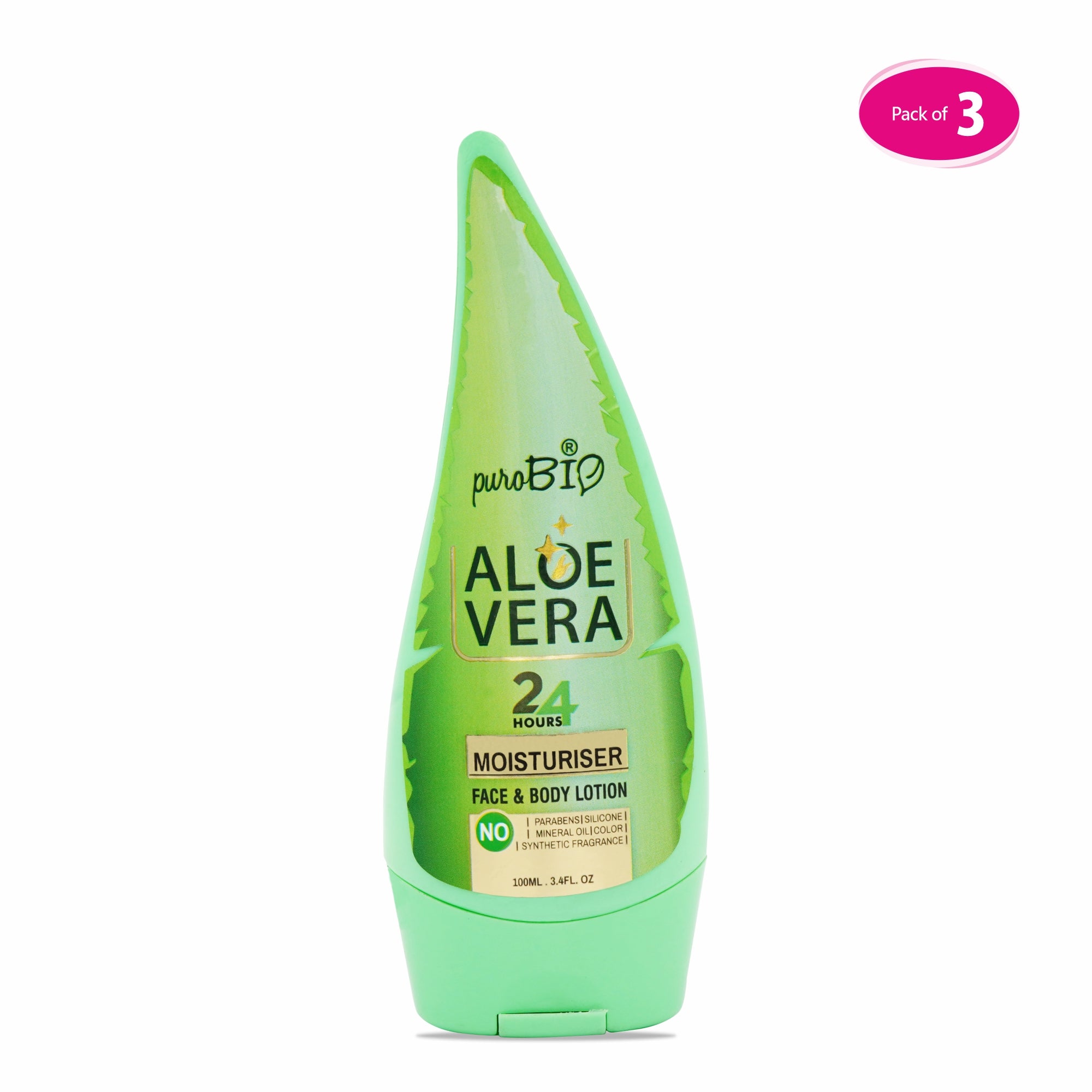 Organic AloeVera Face Body Moisturizer in bulk 3 quantity