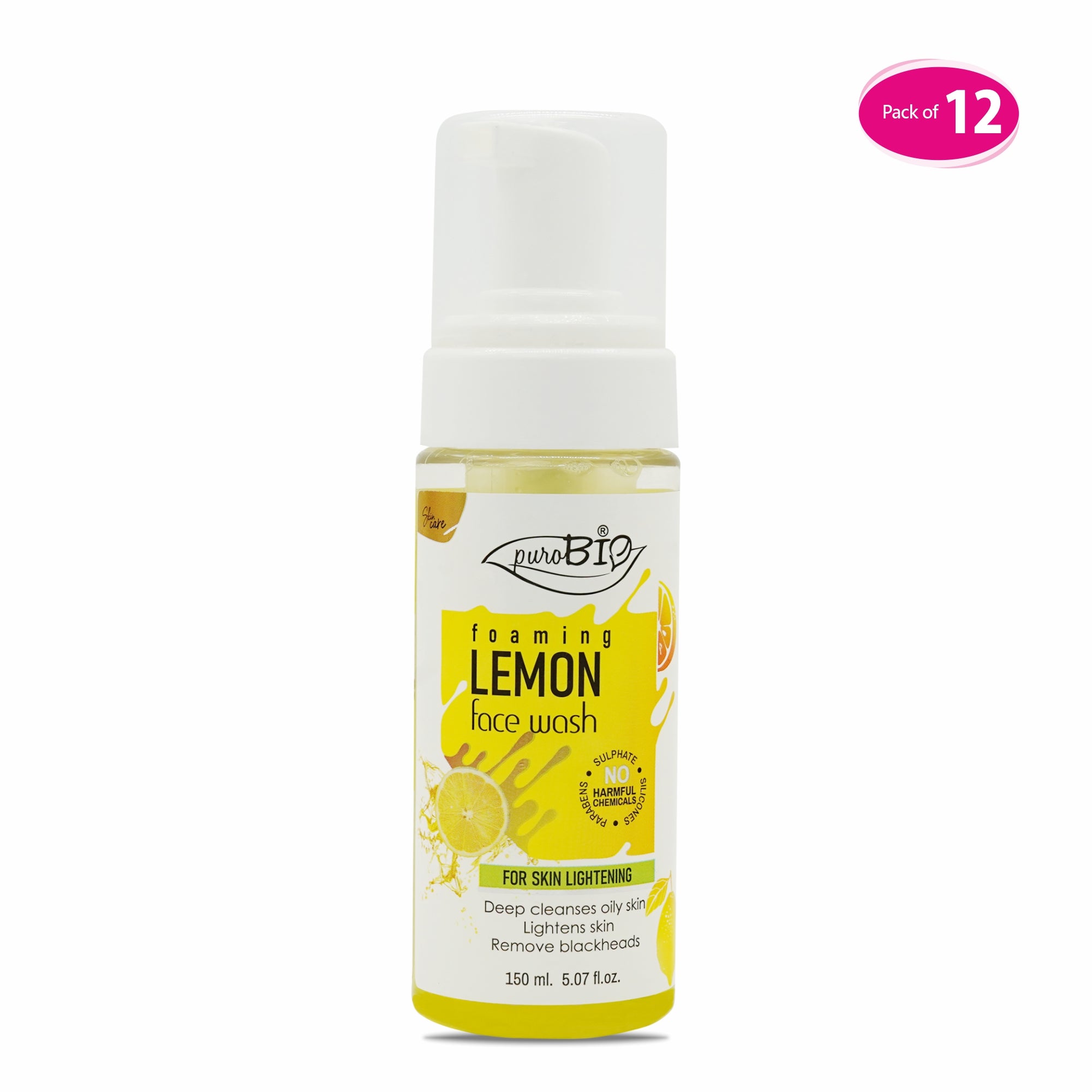 Lemon Foaming Face Wash in bulk 12 quantity
