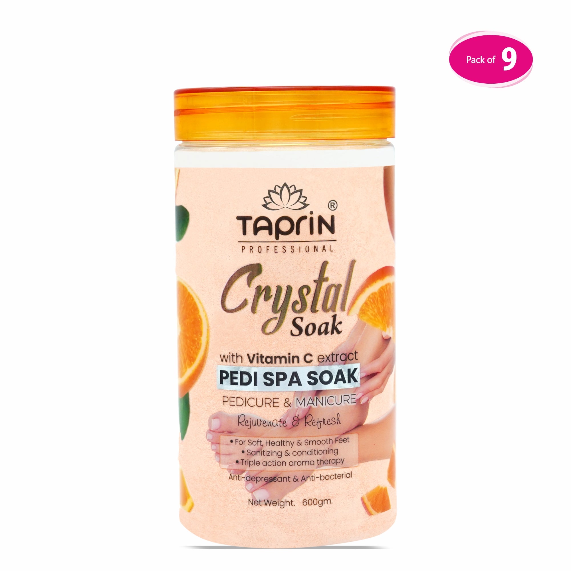 Crystal Pedi Spa Soak with Vitamin C extract in bulk 9 quantity