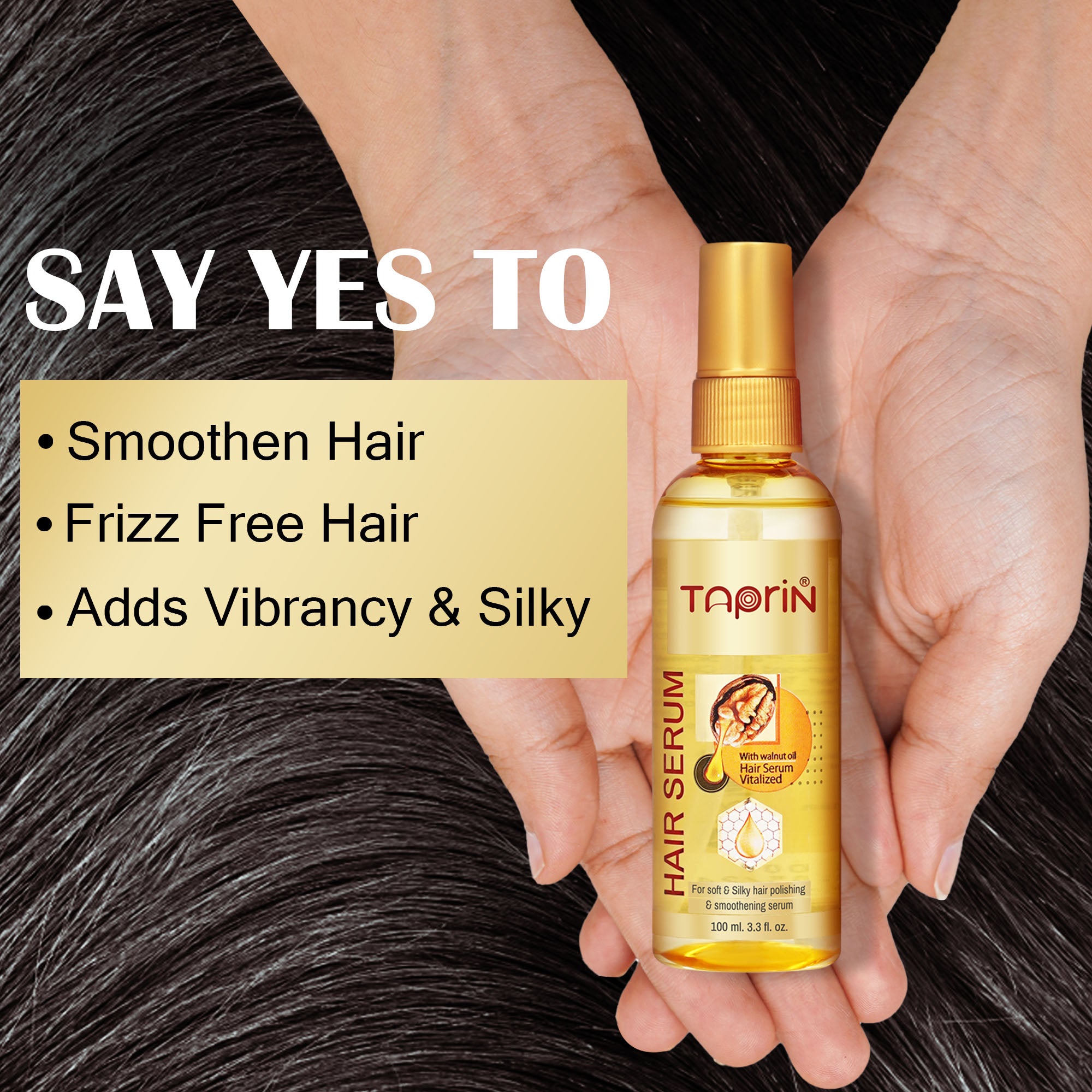 best hair serum for smoothen, frizz free hair and add vibrancy & silky