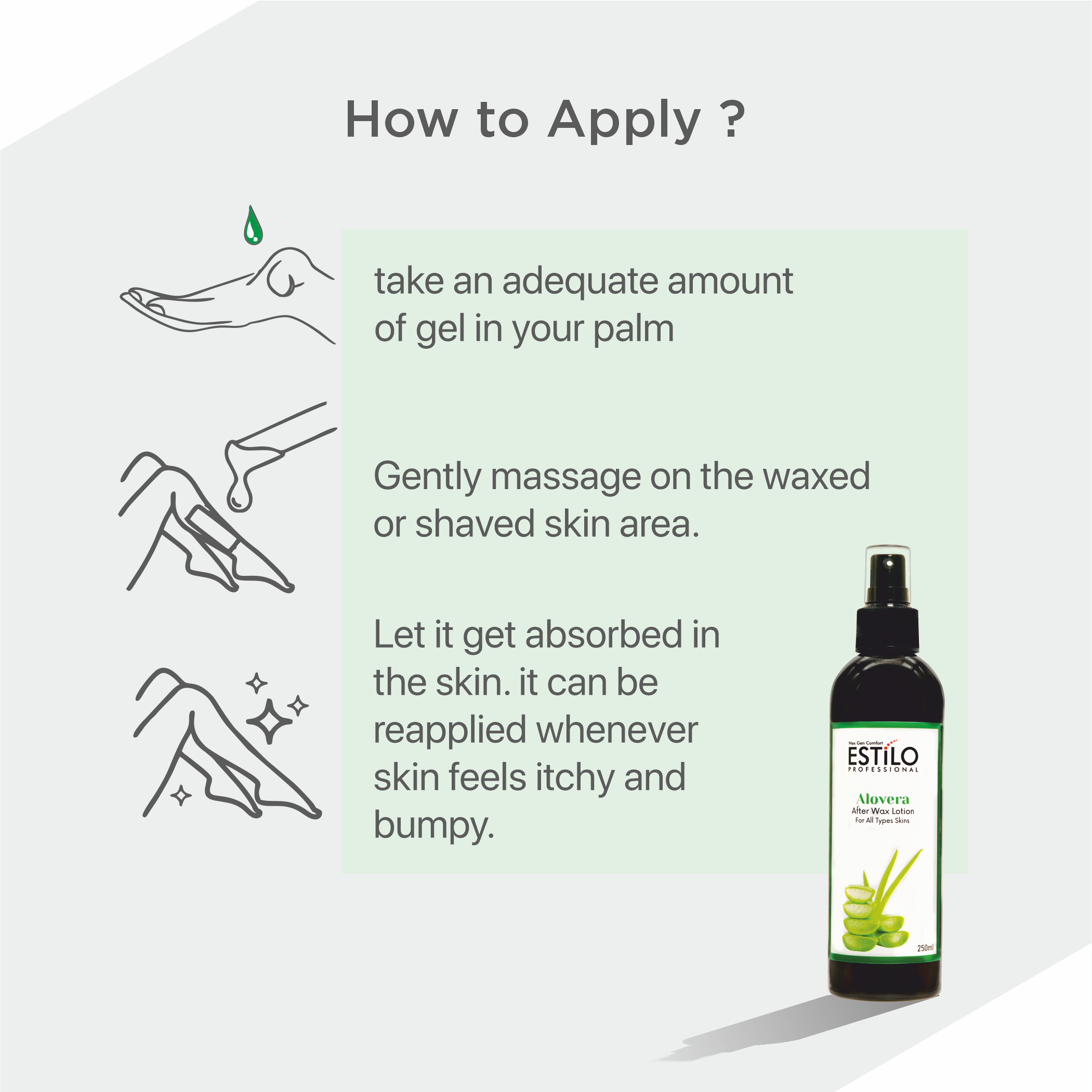 how to apply after wax lotion