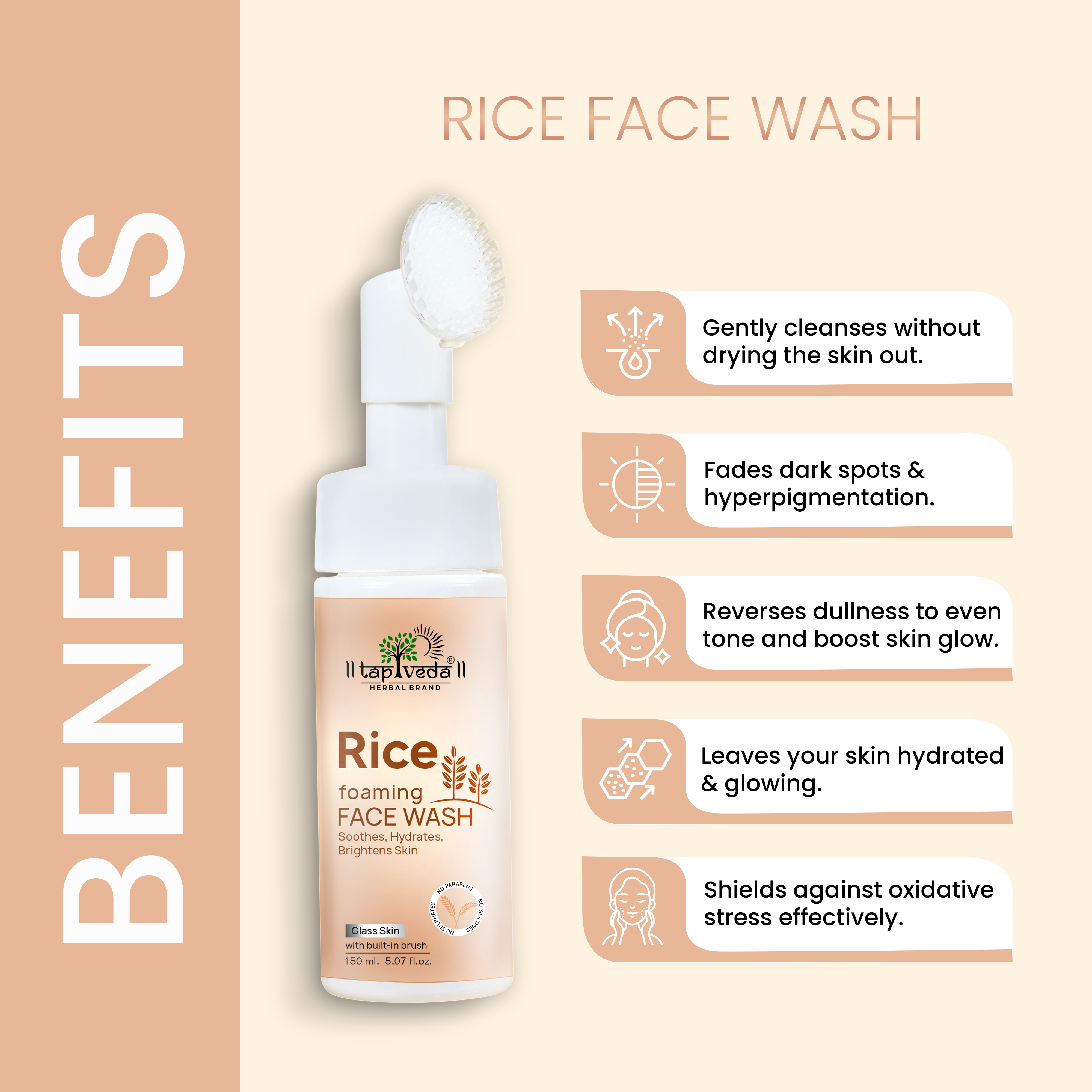 Benefits of rice water foming face wash