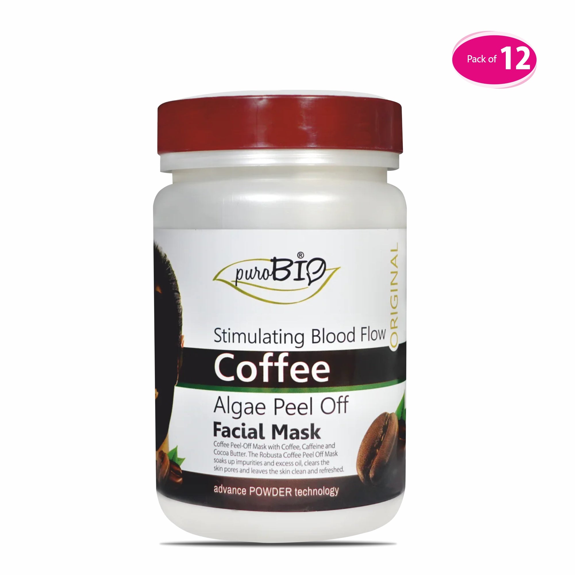 Coffee Algae Peel Off Powder Face Mask in bulk 12 quantity