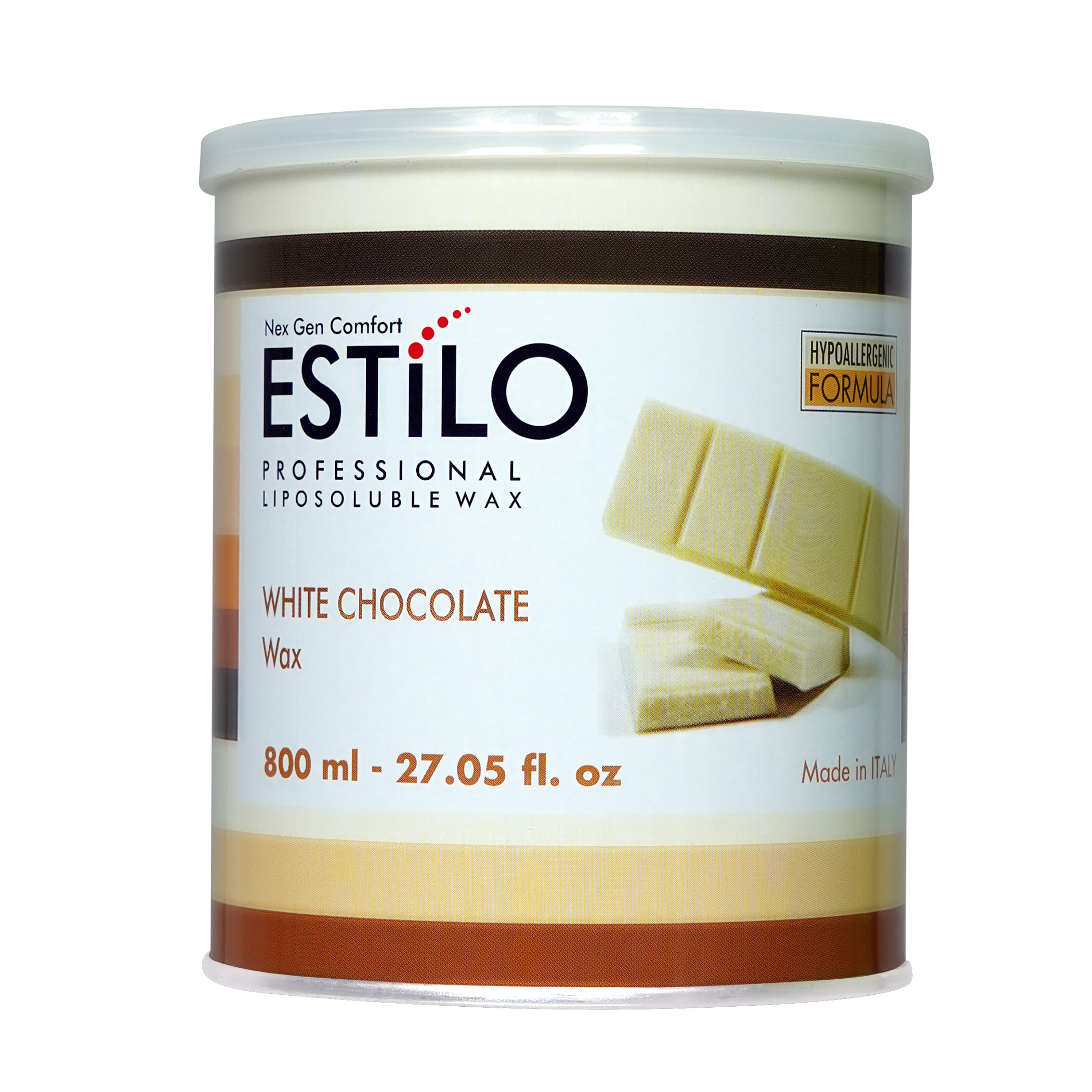 Estilo white chocolate wax liposoluble