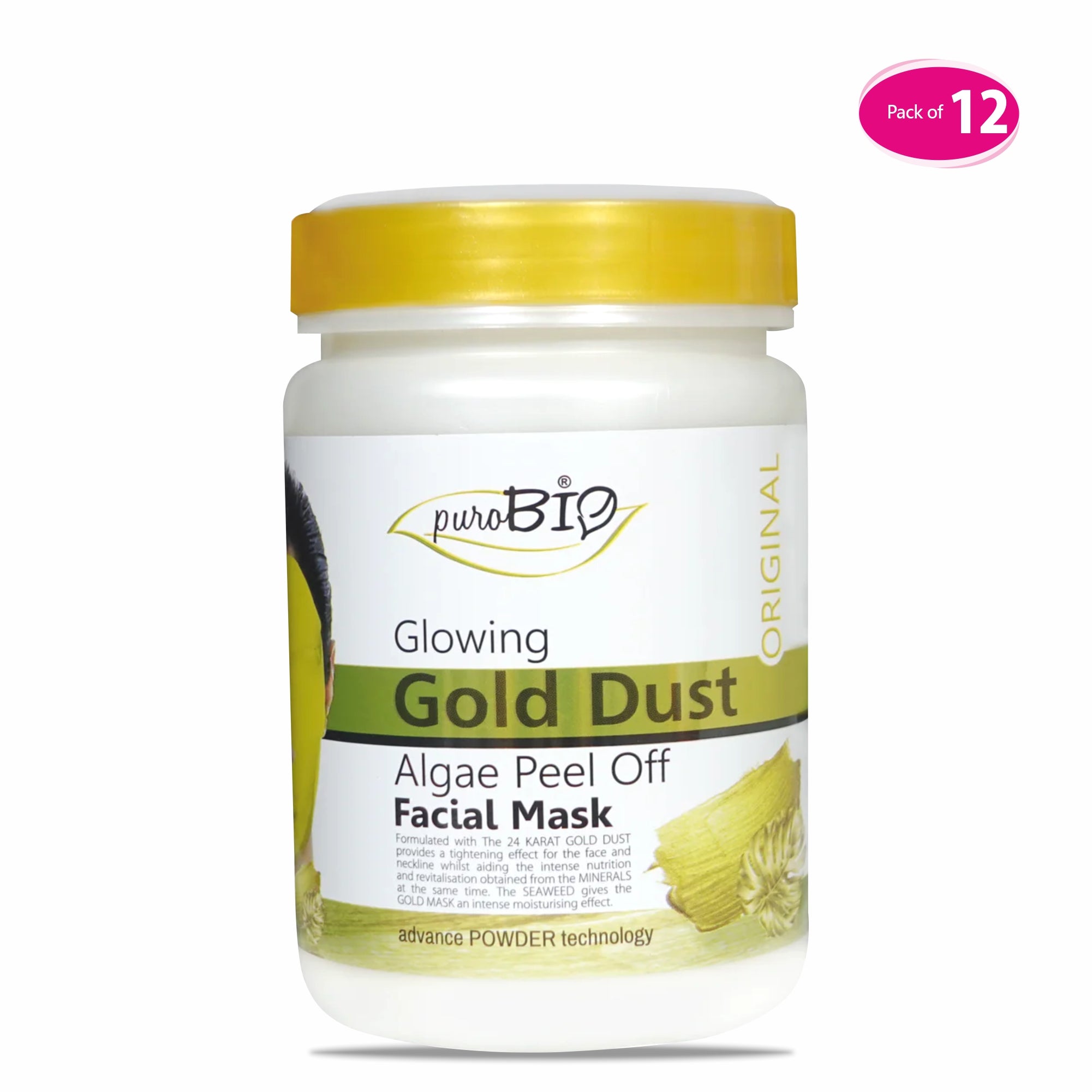 Gold Algae Peel Off Powder Face Mask in bulk 12 quantity