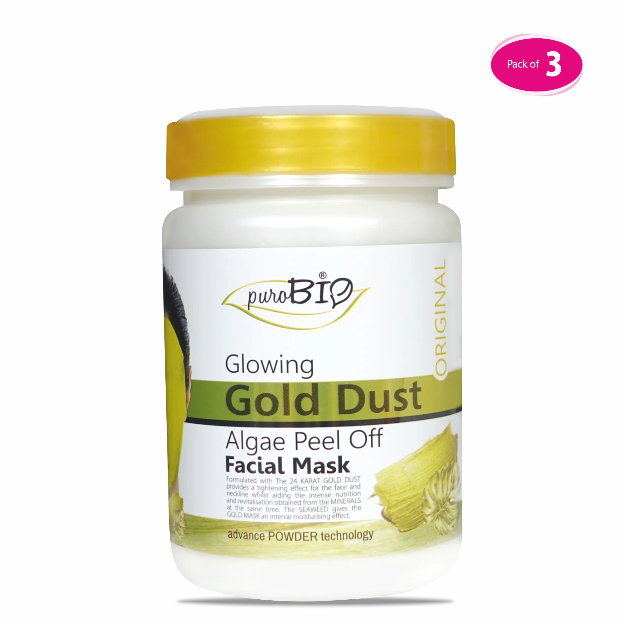 Gold Algae Peel Off Powder Face Mask in bulk 3 quantity