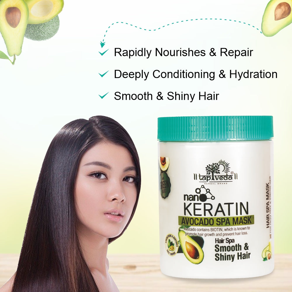 Avocado Nano Keratin Hair Spa Mask