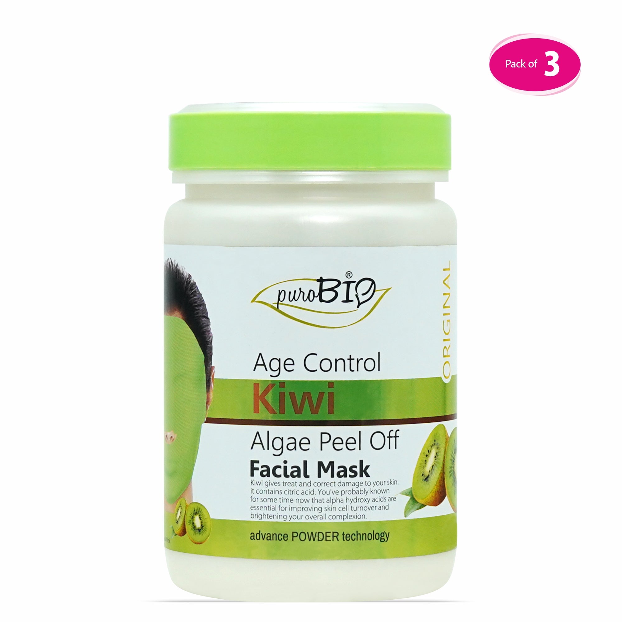 Kiwi Algae Peel Off Powder Face Mask in bulk 3 quantity