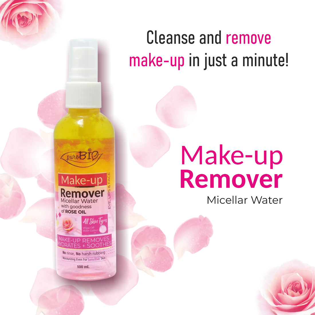 Rose Oil Micellar Water Makeup Remover