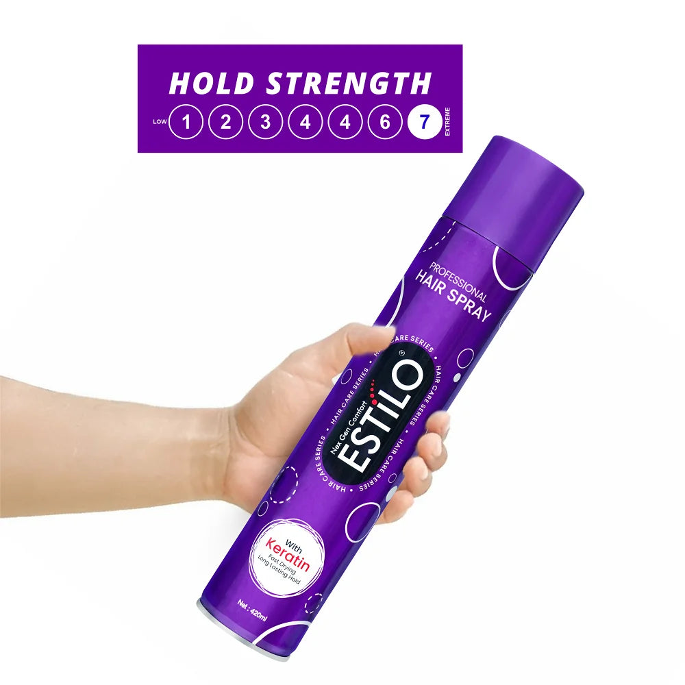 Estilo Professional Hair Spray with Keratin 420ml