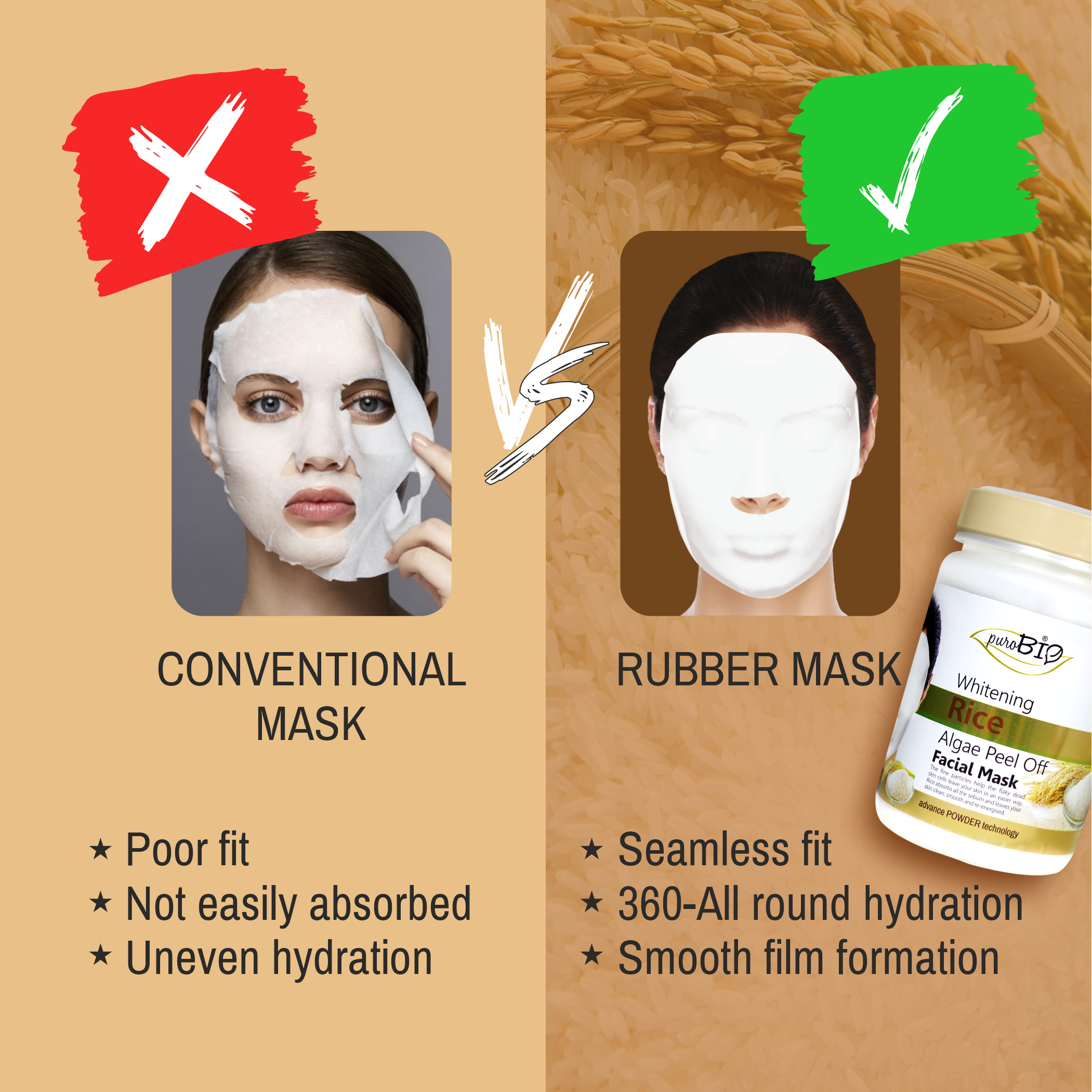 Best Rice Algae Peel Off Powder Facial Mask