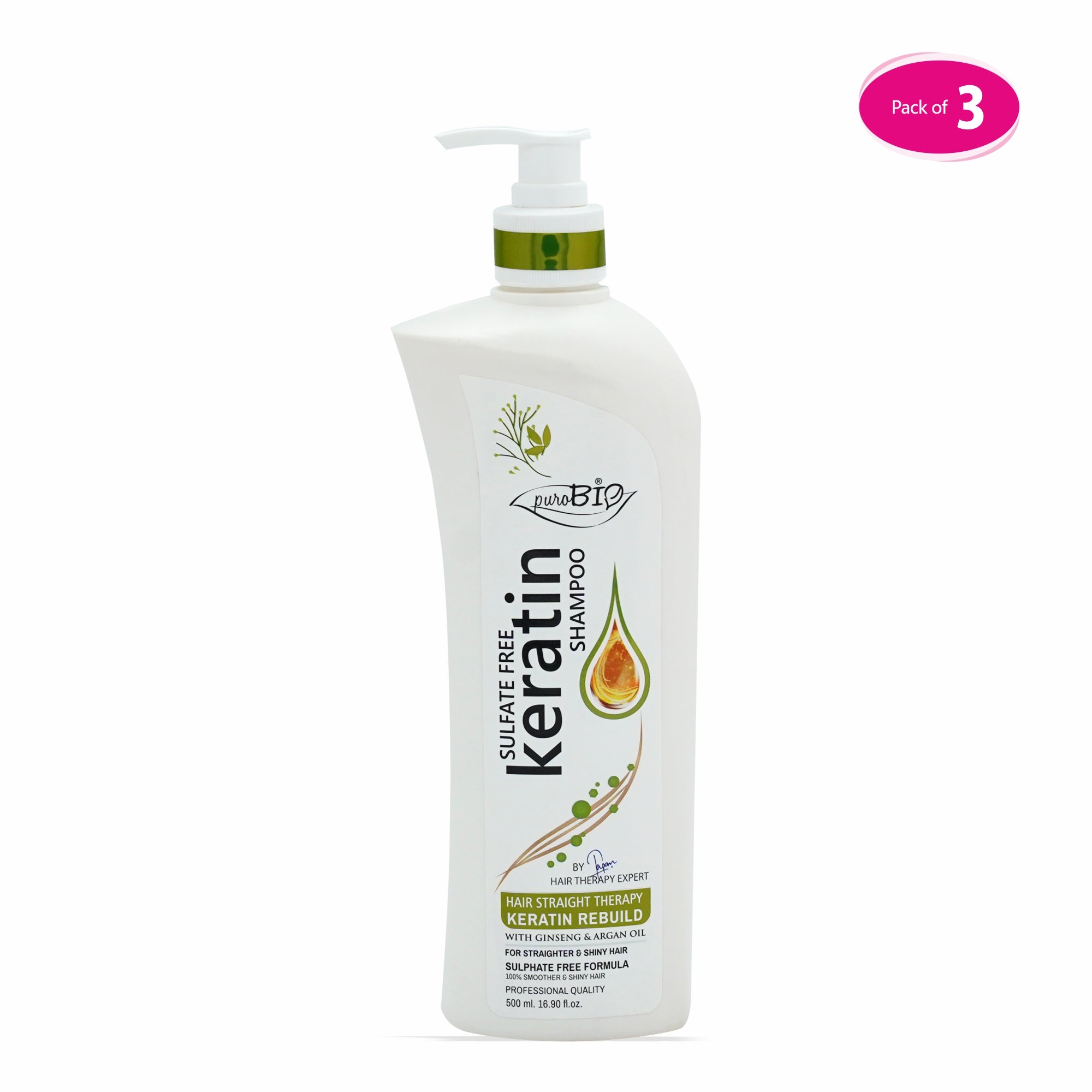 Sulphate Free Keratin Shampoo in bulk 3 quantity