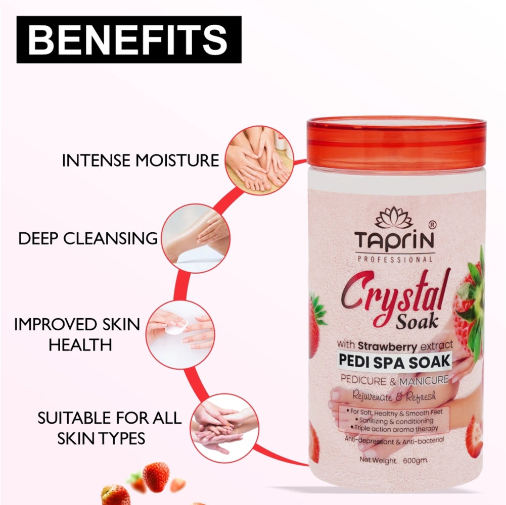 Crystal Pedi Spa Soak with Strawberry extract