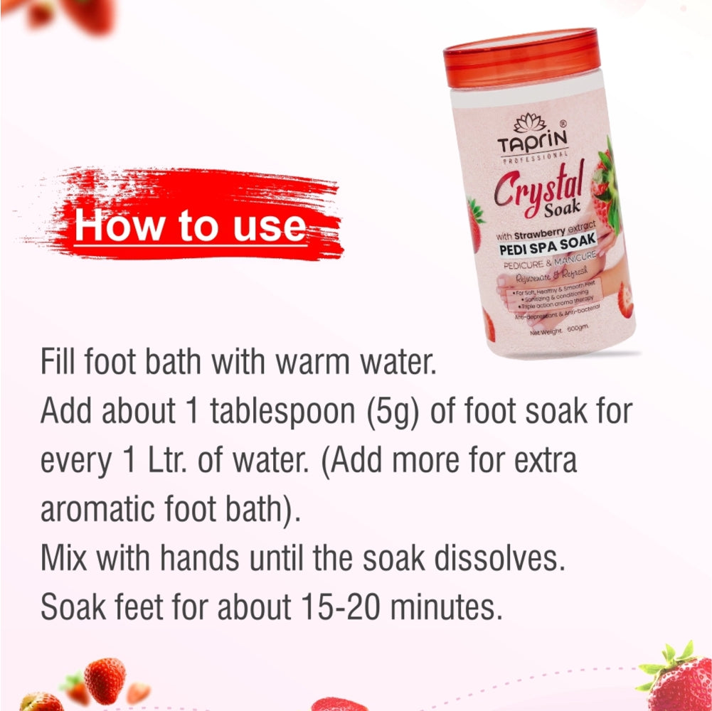 Crystal Pedi Spa Soak with Strawberry extract