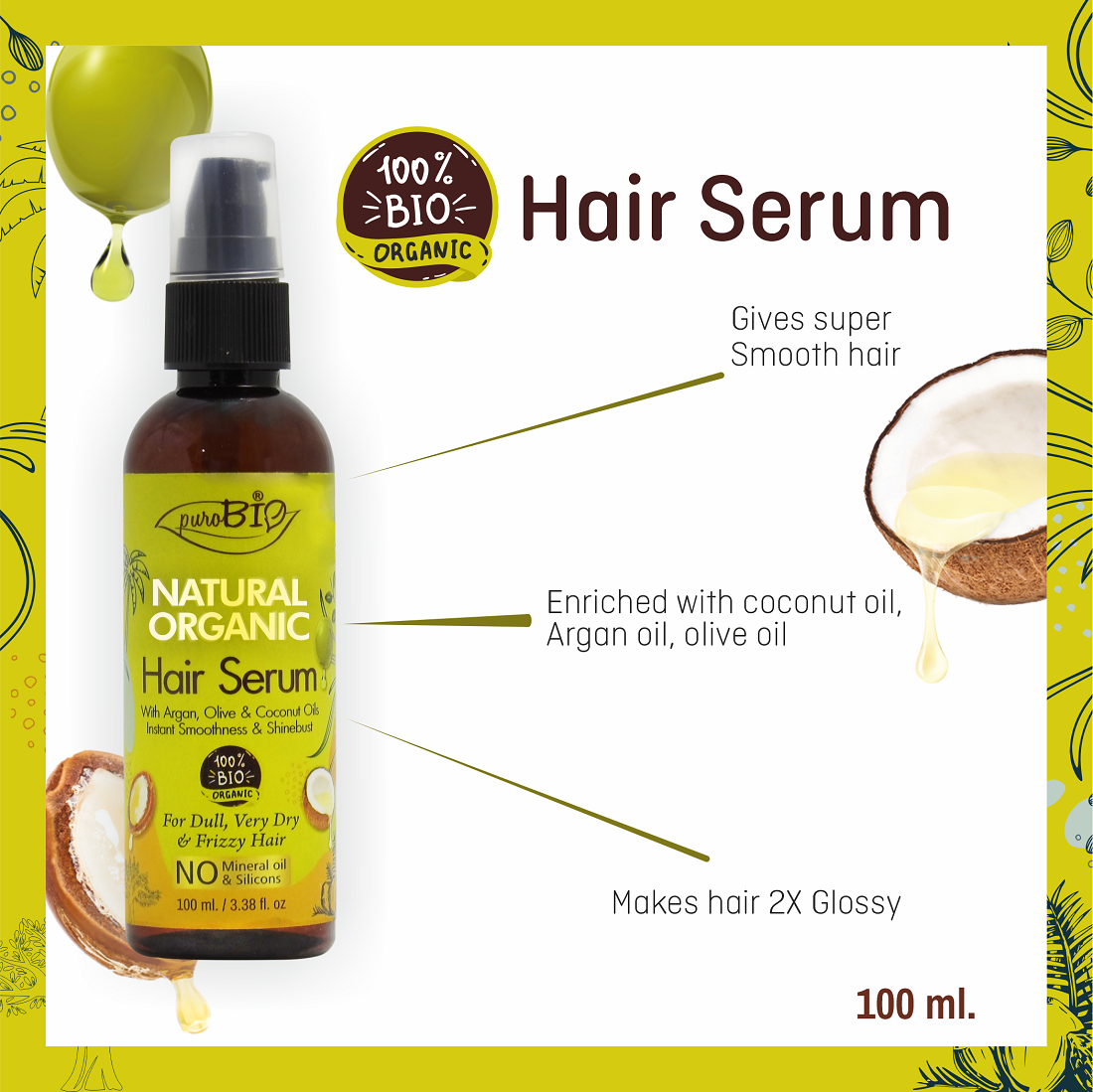 Natural Organic Hair Serum