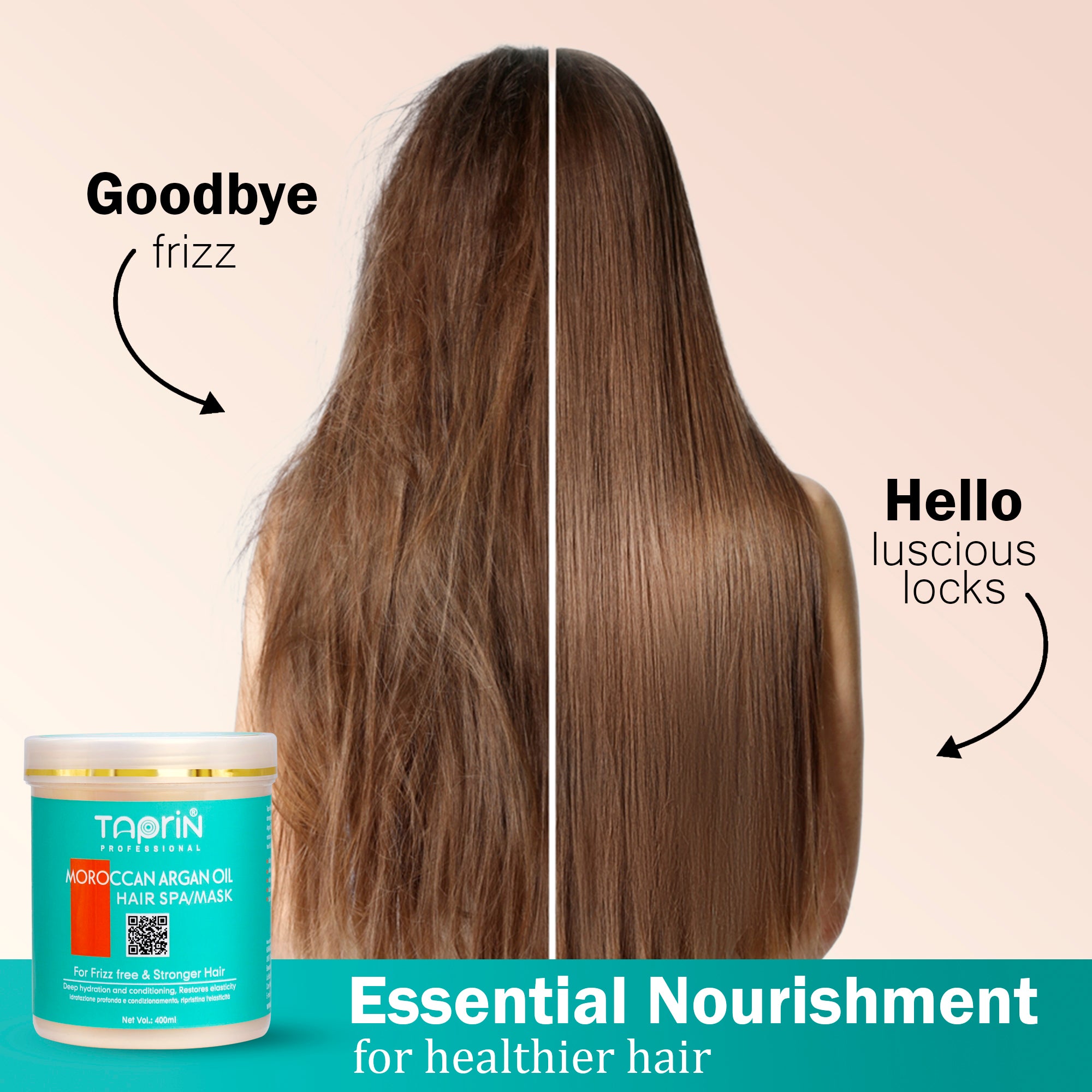 Taprin Moroccan Argan oil Hair mask for frizz free & stronger hair -400 ml