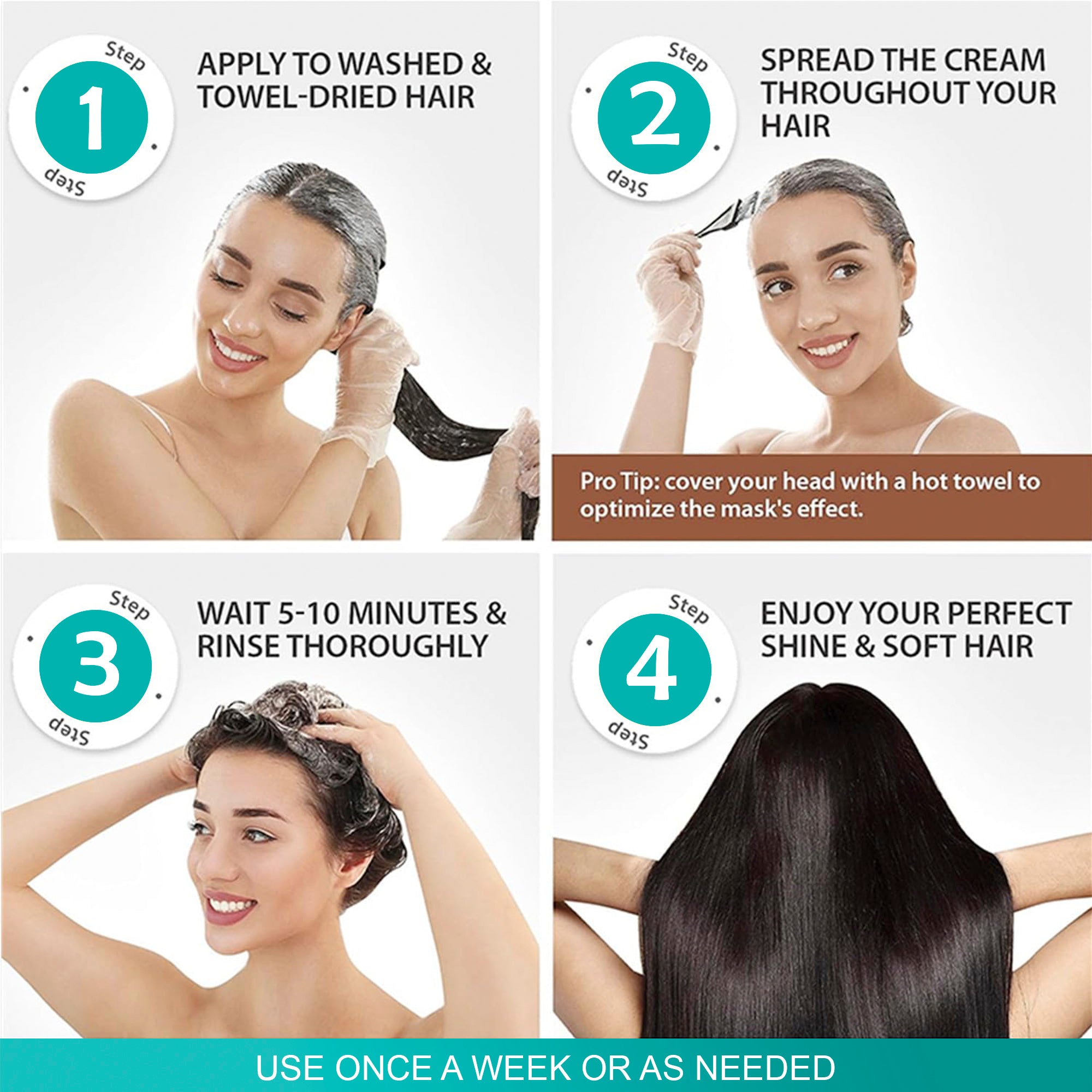 Taprin Moroccan Argan Oil Hair Spa Mask for Frizz-Free, Stronger & Shi