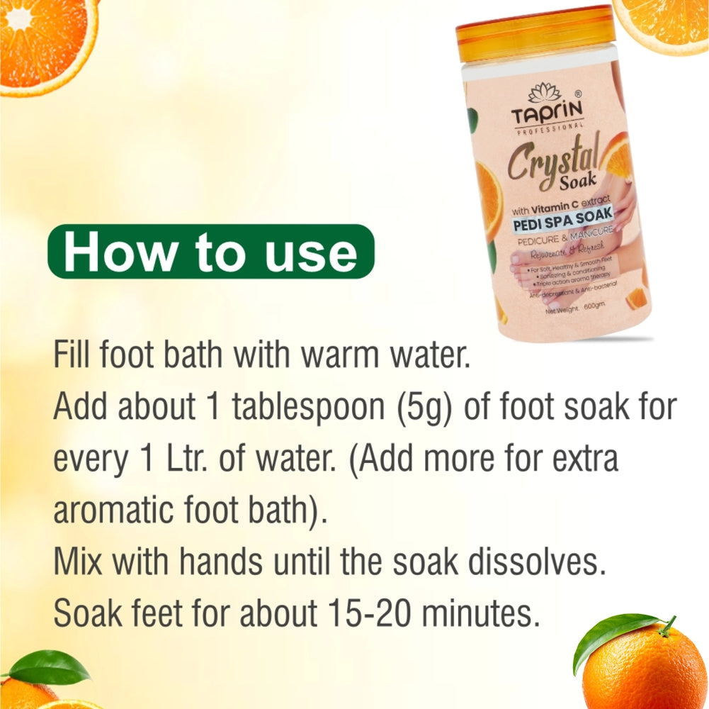 Crystal Pedi Spa Soak with Vitamin C extract