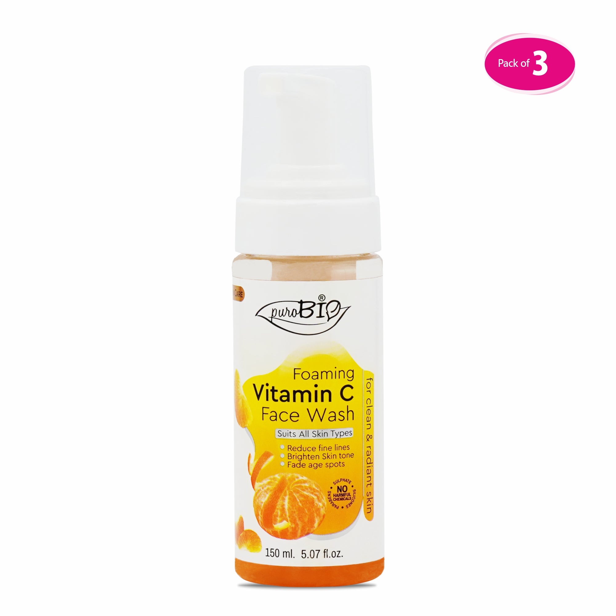 Vitamin C Foaming Face Wash in bulk 3 quantity