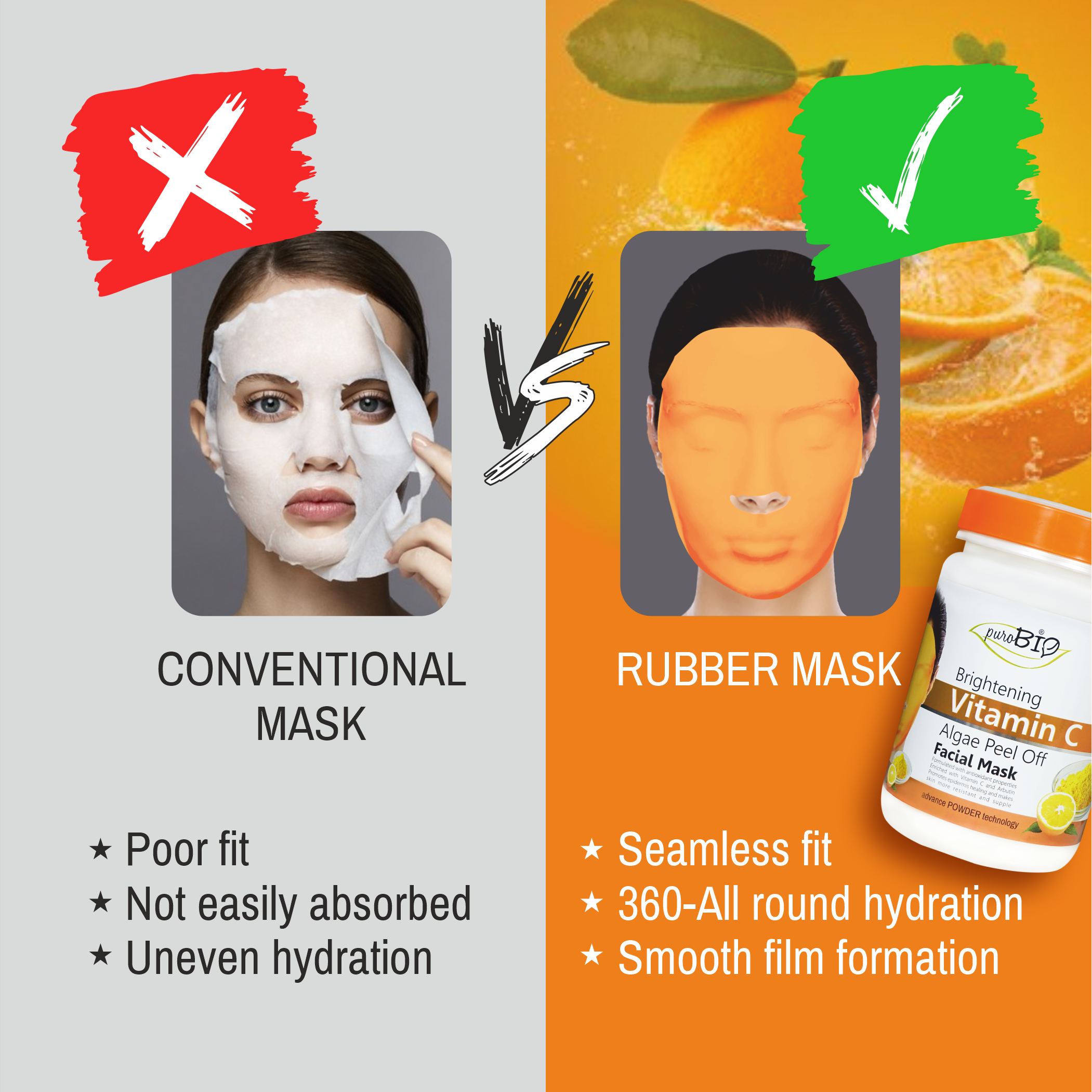 Vitamin C Algae Peel Off Powder Facial Mask