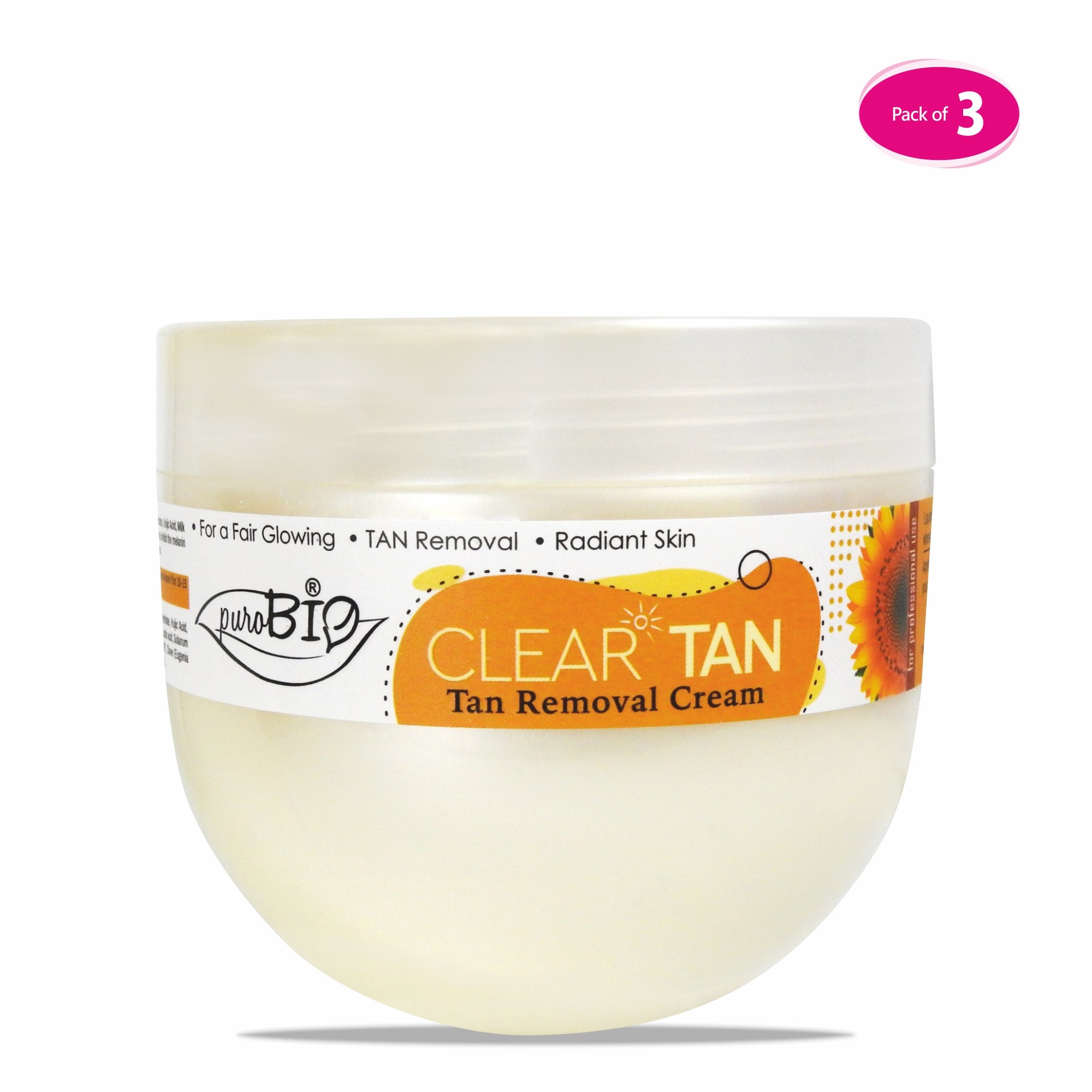 ClearTan Face Pack Best Tan removal Cream in bulk 3 quantity