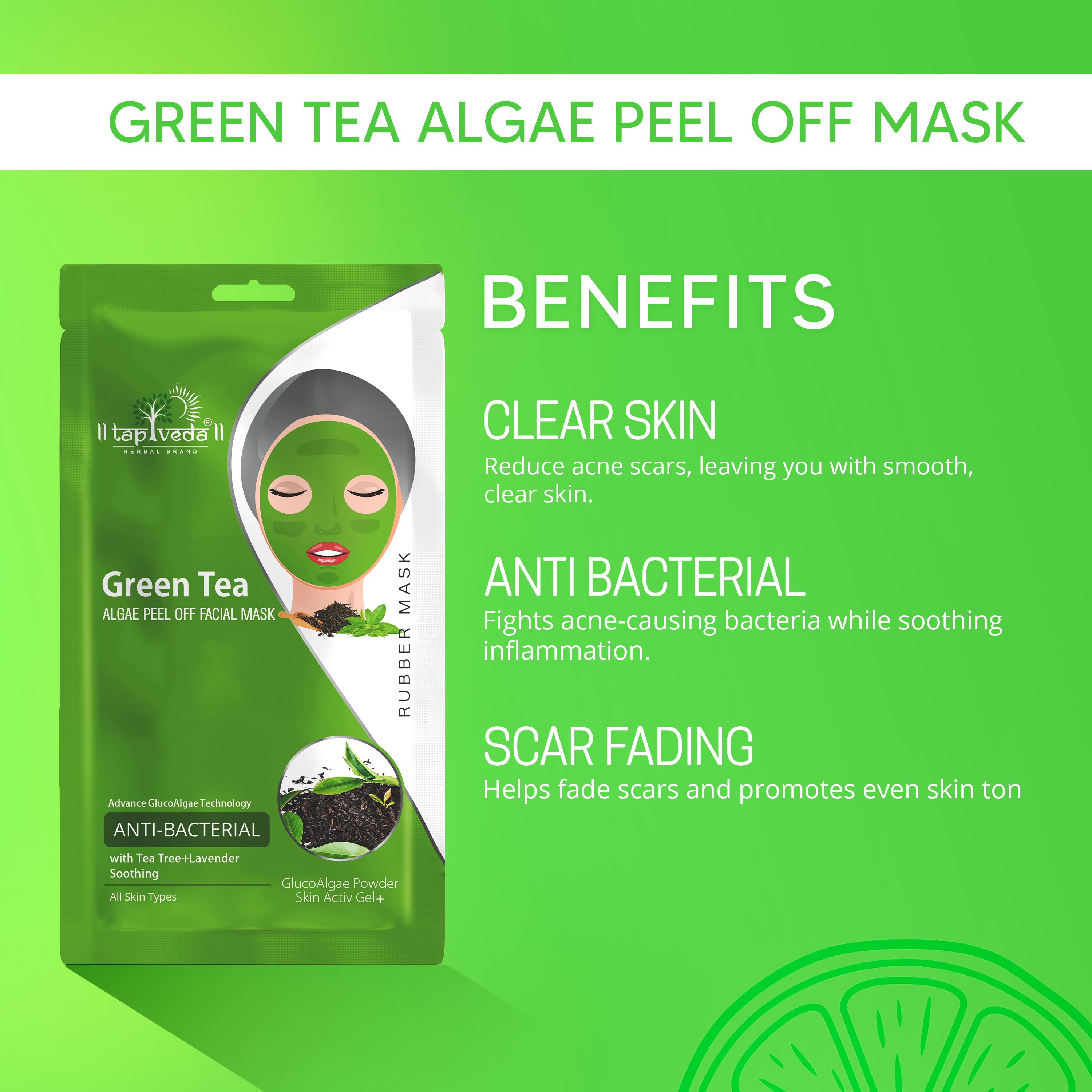 gree tea algae peel off mask benefits