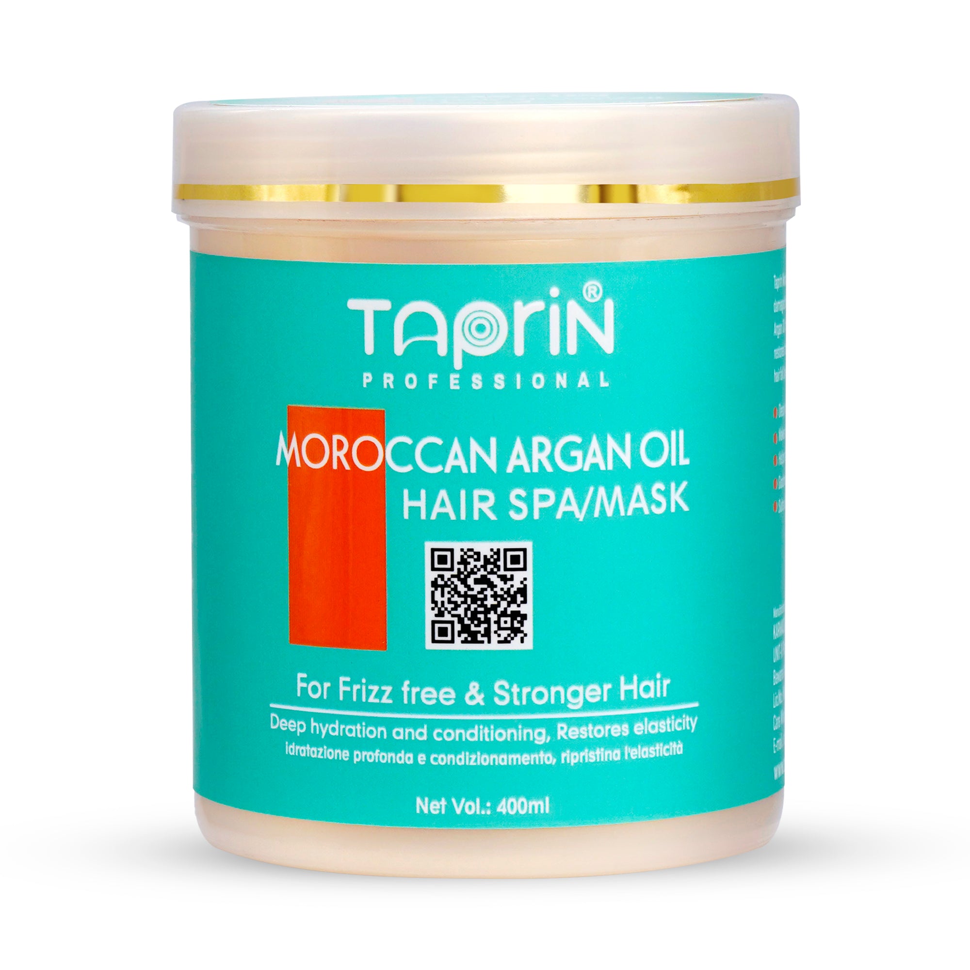 Taprin Moroccan Argan oil Hair mask for frizz free & stronger hair -400 ml